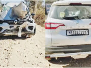 कुंभ से बापस लौट रहा परिवार था परिवार, डंपर ने कार मे पीछे से मारी टक्कर, 9 लोग घायल, 2 लोग गंभीर