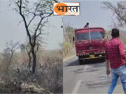 जंगलों में बार-बार लग रही आग:माधव टाइगर रिजर्व की सीमा पर फैली, 5 दिन में जंगल मे आग की तीसरी घटना