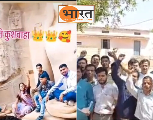 रील का फीवर-जूते-चप्पल पहनकर जैन तीर्थंकरों की प्रतिमाओं की गोद में बैठकर महिला ने पत्थर के पुतले बताते हुए अपशब्द कहे,जैन समाज में रोष